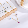 Collar Corazones Candy baño en oro de 18kt