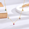 Collar Corazones Candy baño en oro de 18kt