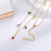 Collar Corazones Candy baño en oro de 18kt