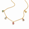 Collar Corazones Candy baño en oro de 18kt