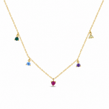 Collar Corazones Candy baño en oro de 18kt