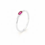 Anillo Luma Rosa Frambuesa plata 925