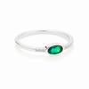 Anillo Luma Verde Bosque plata 925