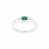 Anillo Luma Verde Bosque plata 925