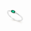 Anillo Luma Verde Bosque plata 925