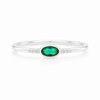 Anillo Luma Verde Bosque plata 925