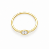 Anillo Luma Blanco Hielo baño en oro de 18kt