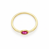 Anillo Luma Rosa Frambuesa baño en oro de 18kt