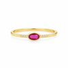 Anillo Luma Rosa Frambuesa baño en oro de 18kt
