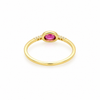 Anillo Luma Rosa Frambuesa baño en oro de 18kt