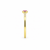 Anillo Luma Rosa Frambuesa baño en oro de 18kt