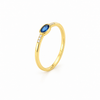 Anillo Luma Azul Profundo baño en oro de 18kt