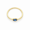 Anillo Luma Azul Profundo baño en oro de 18kt