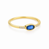 Anillo Luma Azul Profundo baño en oro de 18kt