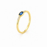Anillo Luma Azul Profundo baño en oro de 18kt