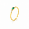 Anillo Luma Verde Bosque baño en oro de 18kt