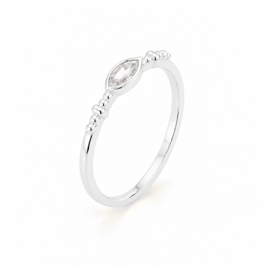 Anillo Nara Blanco Hielo plata 925