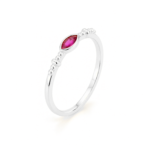 Anillo Nara Rosa Frambuesa plata 925
