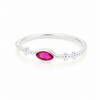 Anillo Nara Rosa Frambuesa plata 925