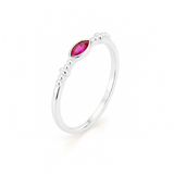 Anillo Nara Rosa Frambuesa plata 925