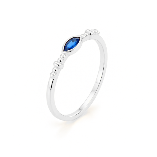 Anillo Nara Azul Profundo plata 925