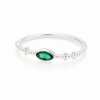 Anillo Nara Verde Bosque plata 925