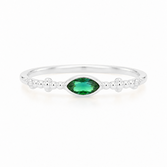 Anillo Nara Verde Bosque plata 925
