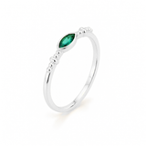 Anillo Nara Verde Bosque plata 925