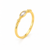 Anillo Nara Blanco Hielo baño en oro de 18kt