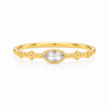 Anillo Nara Blanco Hielo baño en oro de 18kt