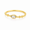 Anillo Nara Blanco Hielo baño en oro de 18kt