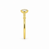 Anillo Nara Blanco Hielo baño en oro de 18kt