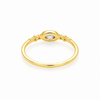 Anillo Nara Blanco Hielo baño en oro de 18kt