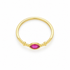 Anillo Nara Rosa Frambuesa baño en oro de 18kt