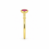 Anillo Nara Rosa Frambuesa baño en oro de 18kt