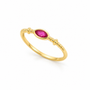 Anillo Nara Rosa Frambuesa baño en oro de 18kt