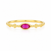 Anillo Nara Rosa Frambuesa baño en oro de 18kt
