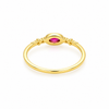 Anillo Nara Rosa Frambuesa baño en oro de 18kt