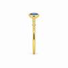 Anillo Nara Azul Profundo baño en oro de 18kt