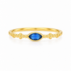 Anillo Nara Azul Profundo baño en oro de 18kt