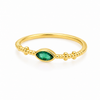 Anillo Nara Verde Bosque baño en oro de 18kt