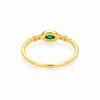 Anillo Nara Verde Bosque baño en oro de 18kt