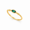 Anillo Nara Verde Bosque baño en oro de 18kt