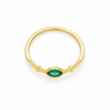 Anillo Nara Verde Bosque baño en oro de 18kt