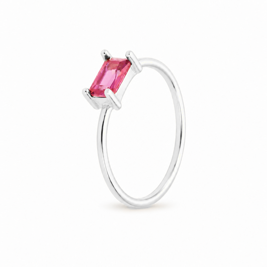 Anillo Vega Rosa Frambuesa plata 925