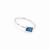 Anillo Vega Azul Profundo plata 925