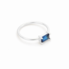 Anillo Vega Azul Profundo plata 925