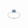 Anillo Vega Azul Profundo plata 925