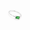 Anillo Vega Verde Bosque plata 925
