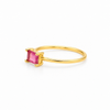 Anillo Vega Rosa Frambuesa baño en oro de 18kt